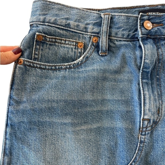 J. Crew High Rise Raw Hem Denim Skirt - Picture 5 of 10